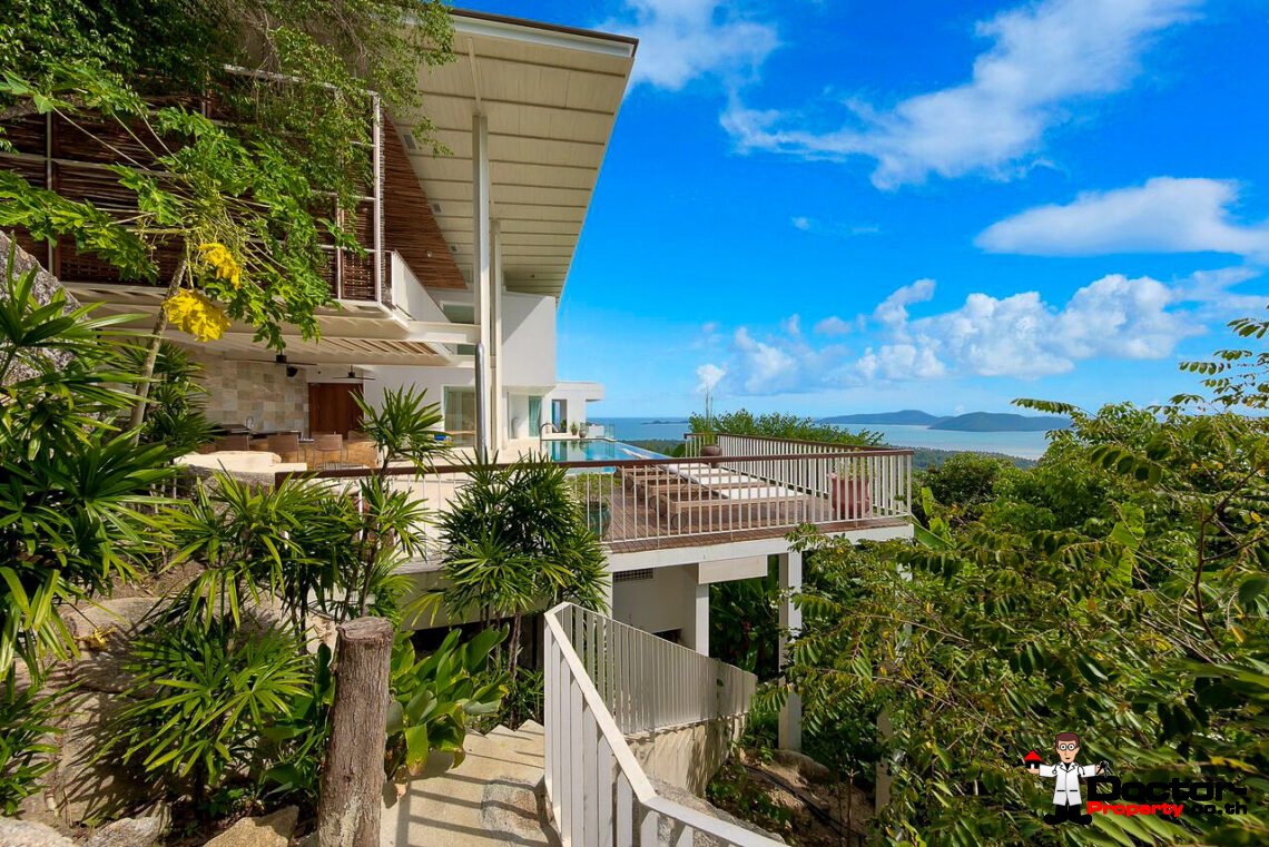 Modern Luxury Villa with Panoramic View in Na Mueang, Koh Samui – For Sale